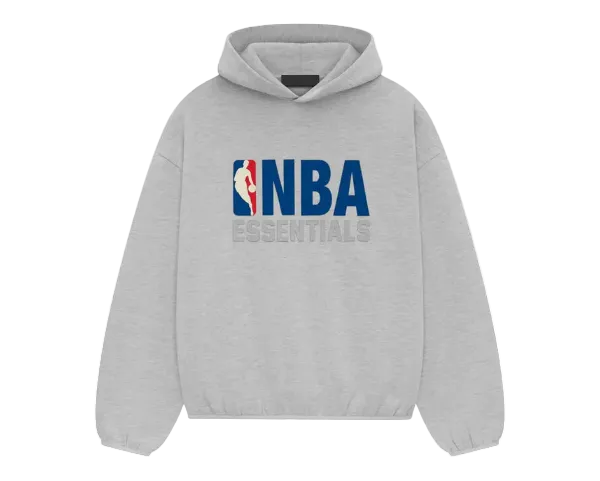 FEAR OF GOD ESSENTIALS X NBA HOODIE LIGHT HEATHER
