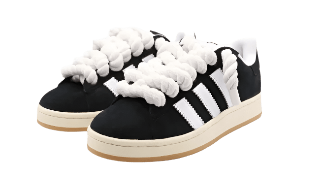 ADIDAS CAMPUS 00S BLACK NOIR W/ WHITE ROPE LACES () - Rdrop