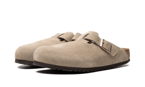 BIRKENSTOCK BOSTON SOFT FOOTBED SUEDE TAUPE () - Rdrop
