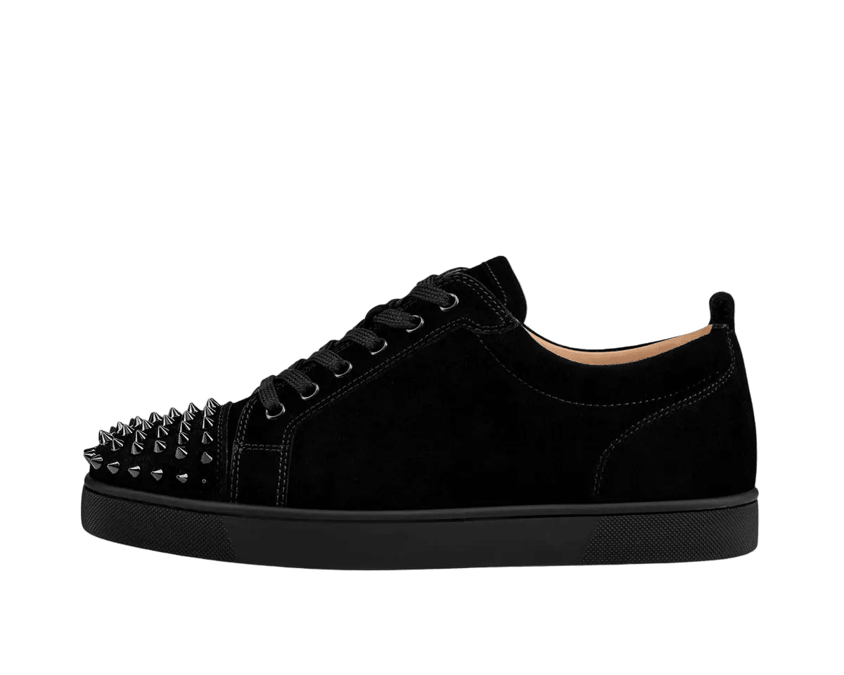 CHRISTIAN LOUBOUTIN LOUIS JUNIOR SPIKES FLAT BLACK () - Rdrop