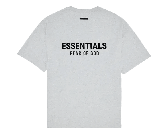 FEAR OF GOD ESSENTIALS JERSEY CREWNECK TEE LIGHT HEATHER GREY () - Rdrop