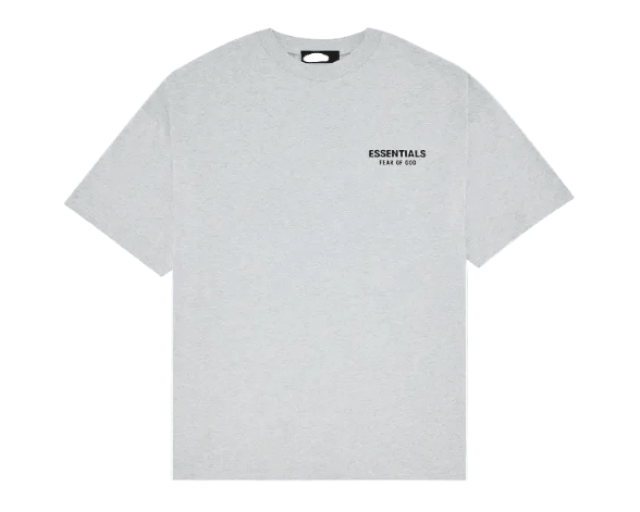 FEAR OF GOD ESSENTIALS JERSEY CREWNECK TEE LIGHT HEATHER GREY () - Rdrop