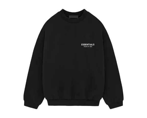 FEAR OF GOD ESSENTIALS FLEECE CREWNECK II BLACK