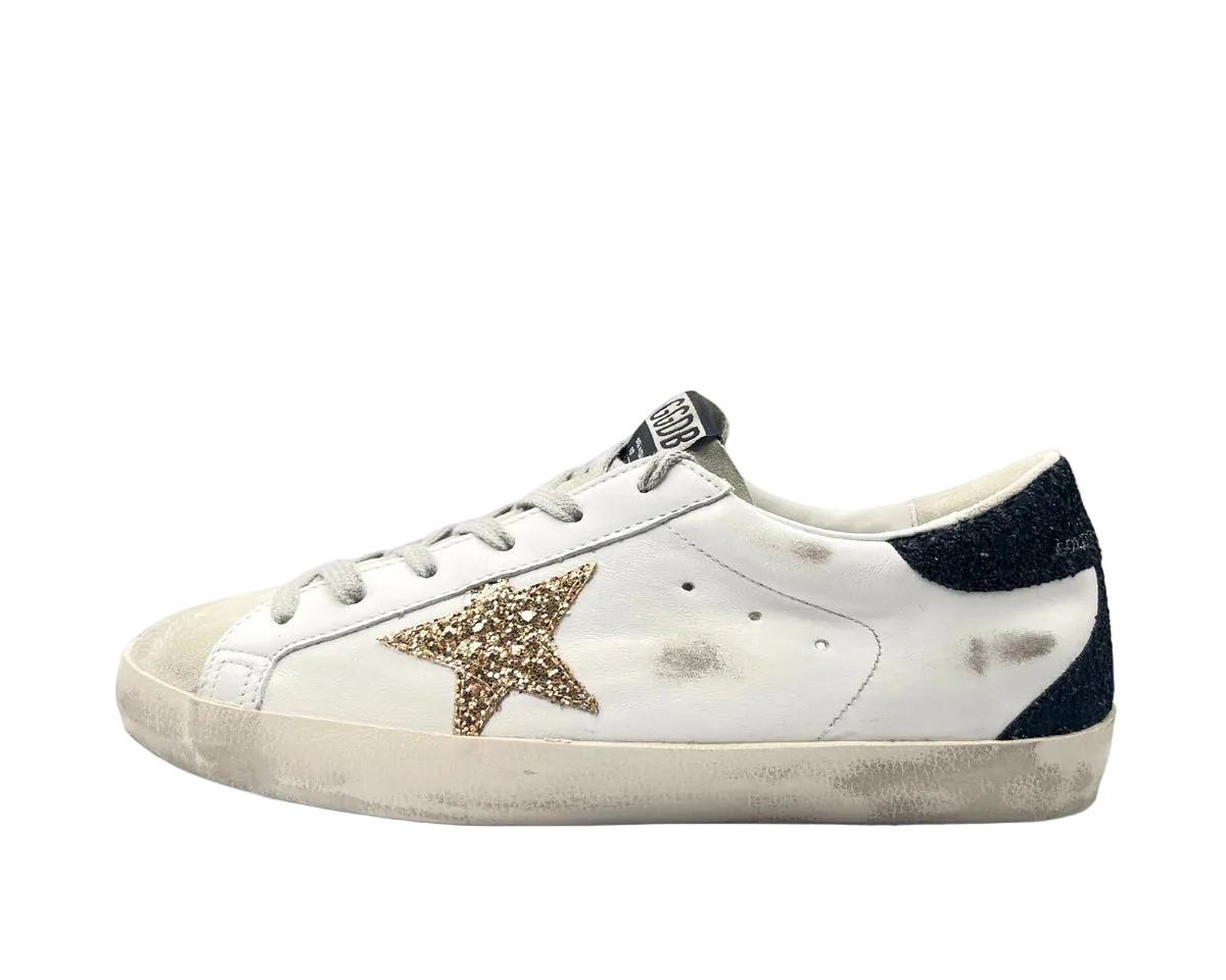 GOLDEN GOOSE SUPER-STAR GOLD GLITTER STAR