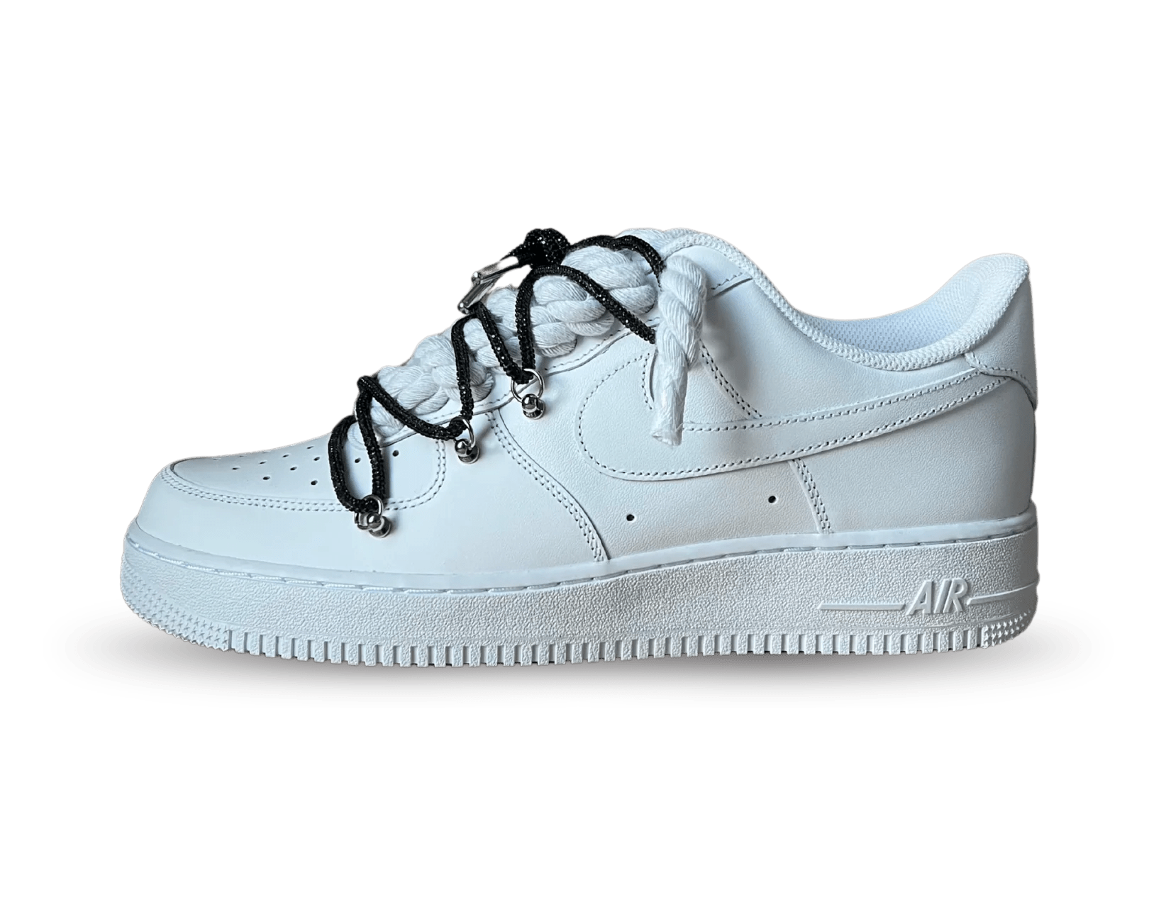 NIKE AIR FORCE 1 LOW 07 TRIPLE WHITE / WHITE ROPE DIAMOND BLACK LACE () - Rdrop