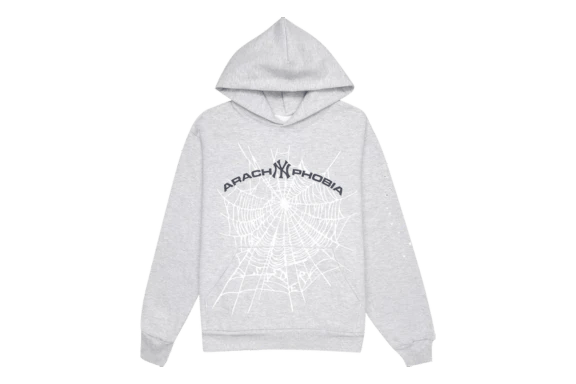 SP5DER ARACH NY PHOBIA HOODIE ASH GREY () - Rdrop