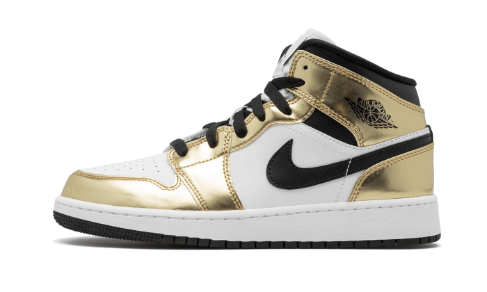 AIR JORDAN MID WHITE METALLIC GOLD GS - Main Image