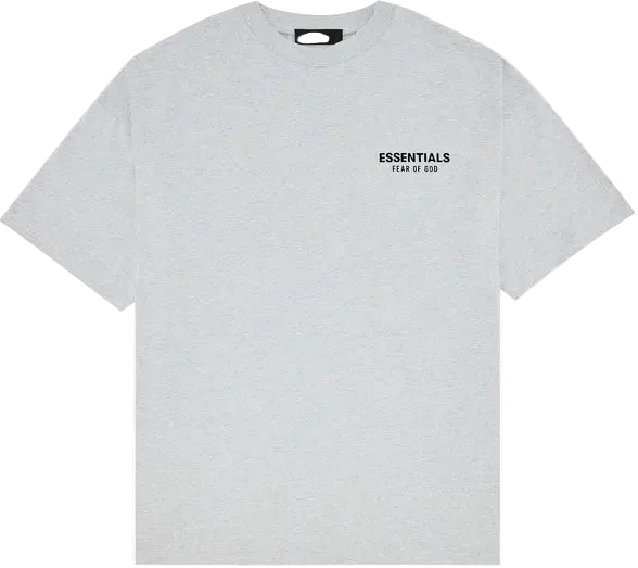 FEAR OF GOD ESSENTIALS JERSEY CREWNECK TEE LIGHT HEATHER GREY