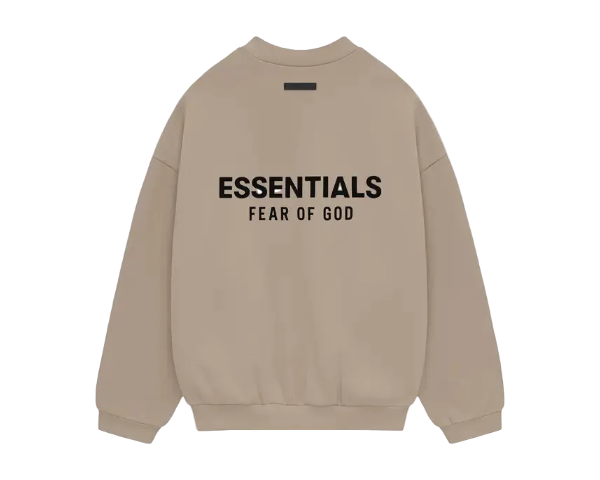 FEAR OF GOD ESSENTIALS HOODIE CREWNECK DESERT SAND