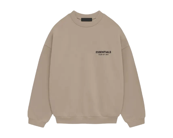 FEAR OF GOD ESSENTIALS HOODIE CREWNECK DESERT SAND