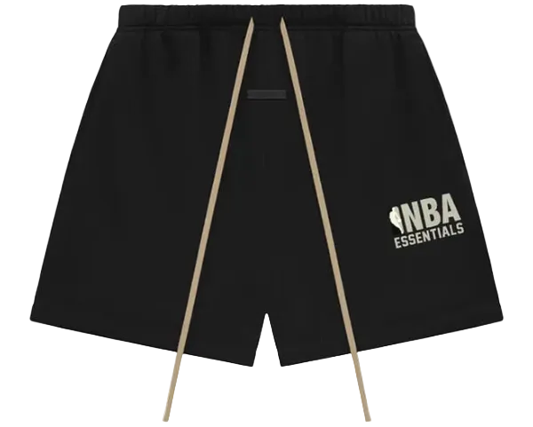 FEAR OF GOD ESSENTIALS X NBA RELAXED SWEATSHORTS BLACK