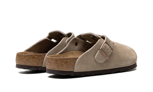 BIRKENSTOCK BOSTON SOFT FOOTBED SUEDE TAUPE