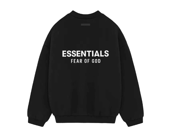 FEAR OF GOD ESSENTIALS FLEECE CREWNECK II BLACK () - Rdrop