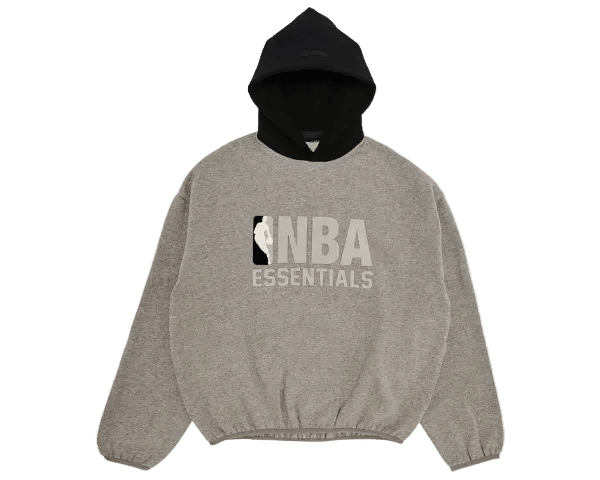 FEAR OF GOD ESSENTIALS X NBA HOODIE WARM HEATHER/BLACK () - Rdrop