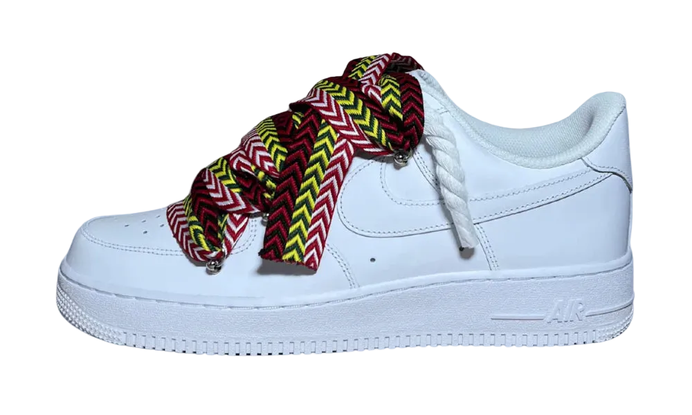 NIKE AIR FORCE 1 LOW ‘07 WHITE / LANVIN RED YELLOW ROPE