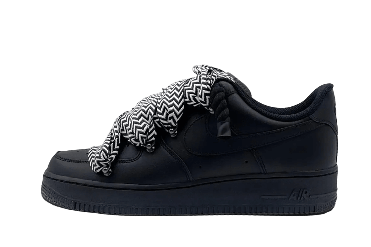 NIKE AIR FORCE 1 LOW ‘07 BLACK / LANVIN BLACK WHITE ROPE () - Rdrop