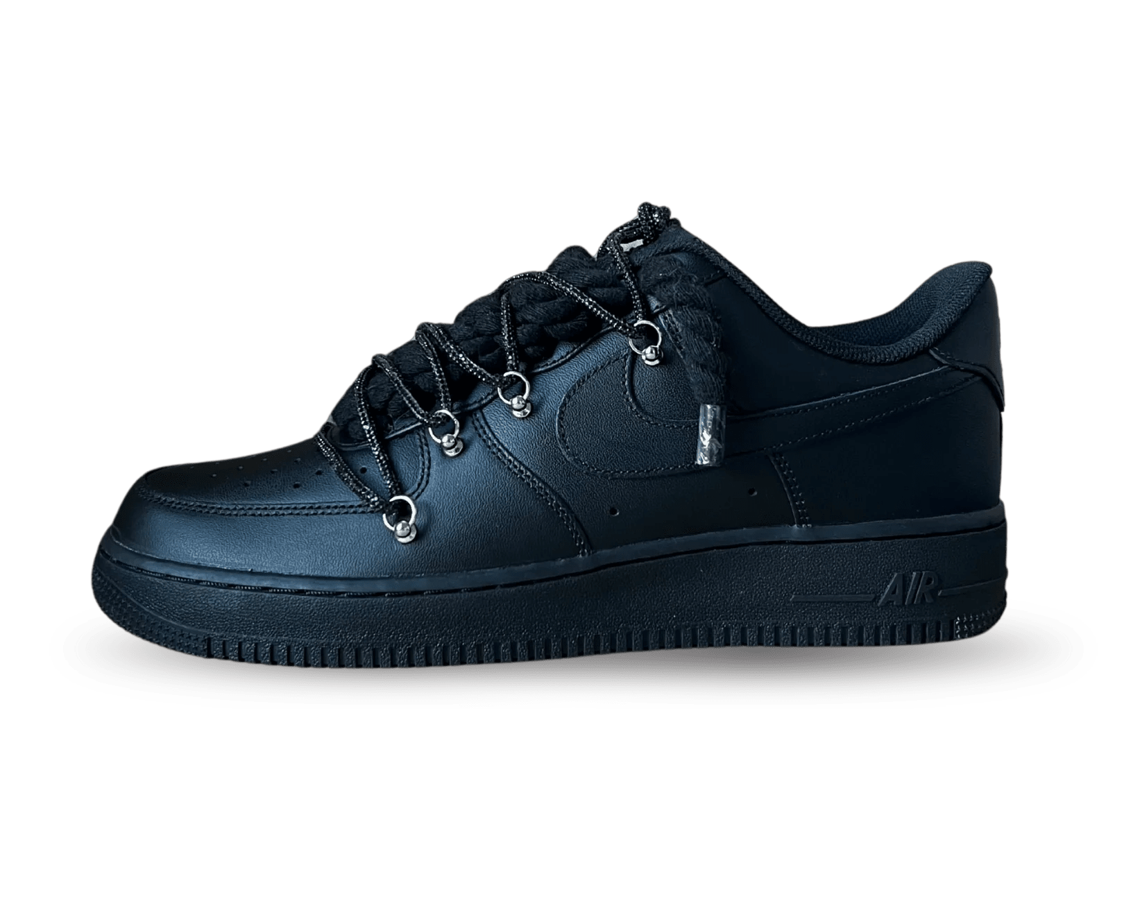 NIKE AIR FORCE 1 LOW 07 TRIPLE BLACK / BLACK ROPE DIAMOND BLACK LACE () - Rdrop