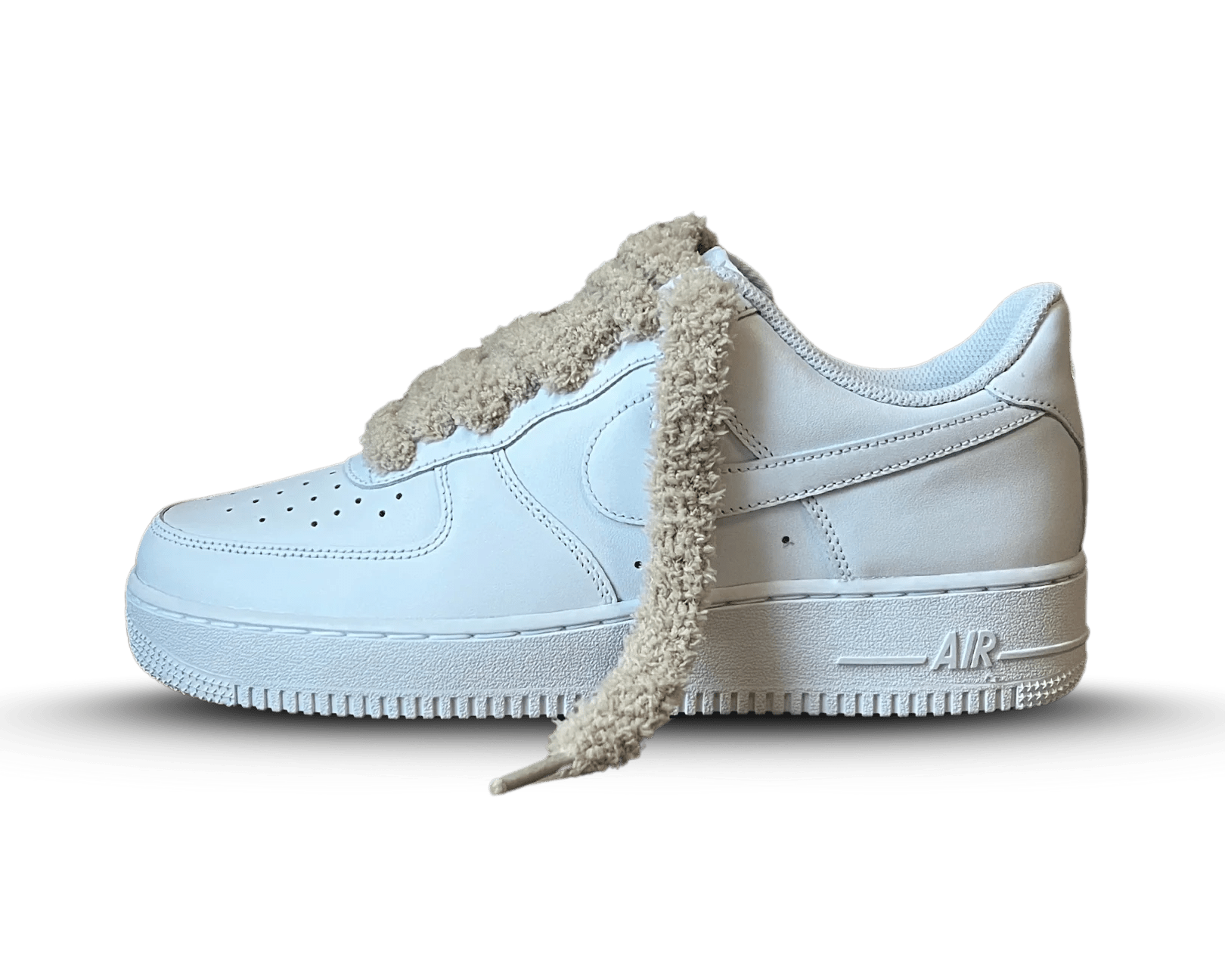 NIKE AIR FORCE 1 LOW 07 TRIPLE WHITE / FLUFFY BEIGE LACE () - Rdrop