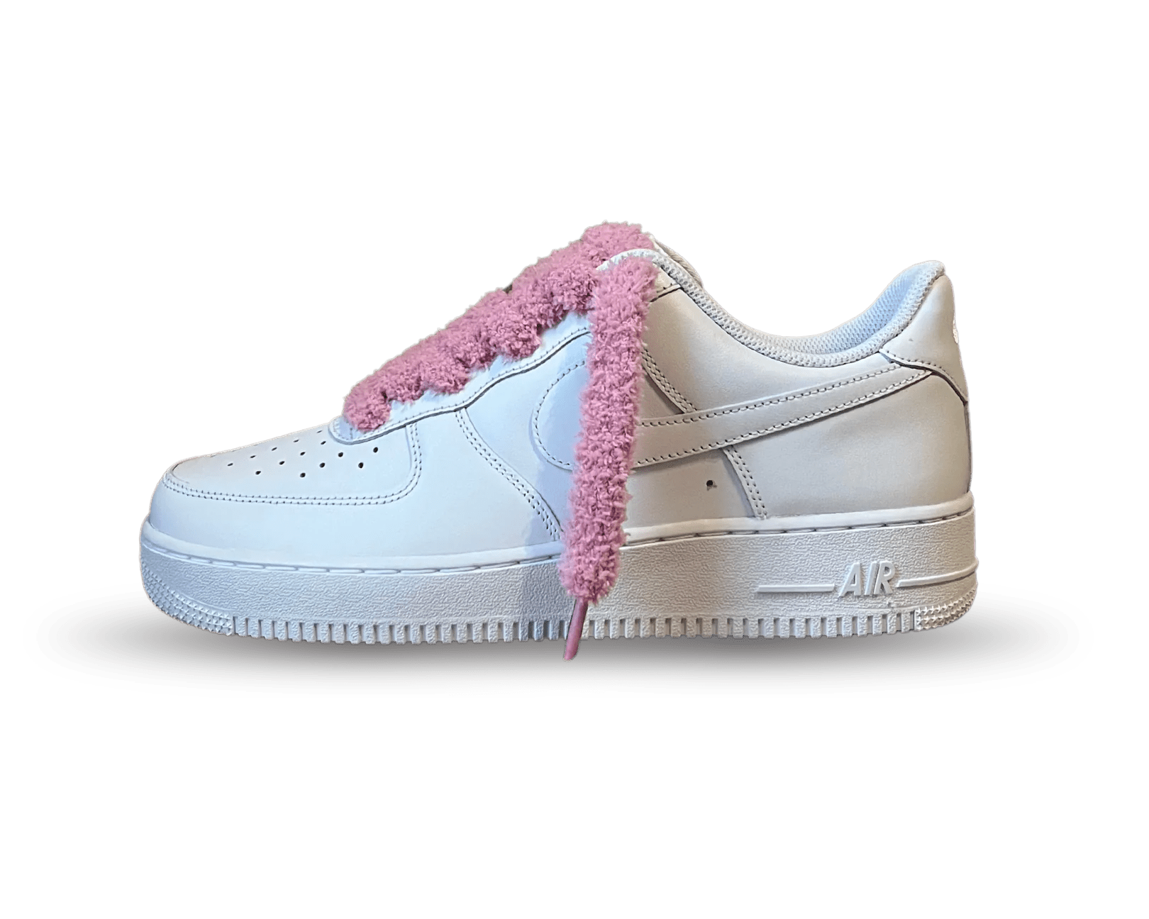 NIKE AIR FORCE 1 LOW 07 TRIPLE WHITE / FLUFFY PINK LACE () - Rdrop