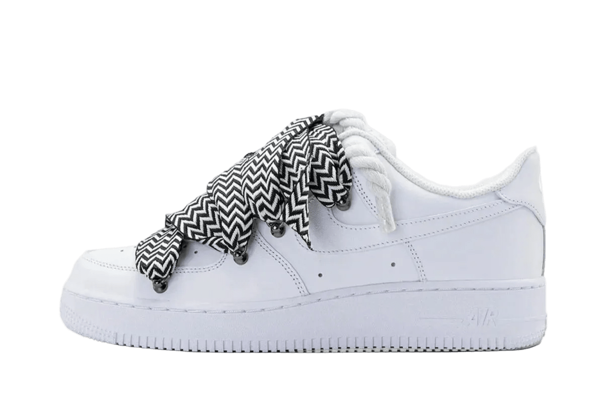 NIKE AIR FORCE 1 LOW ‘07 WHITE / LANVIN BLACK WHITE ROPE () - Rdrop