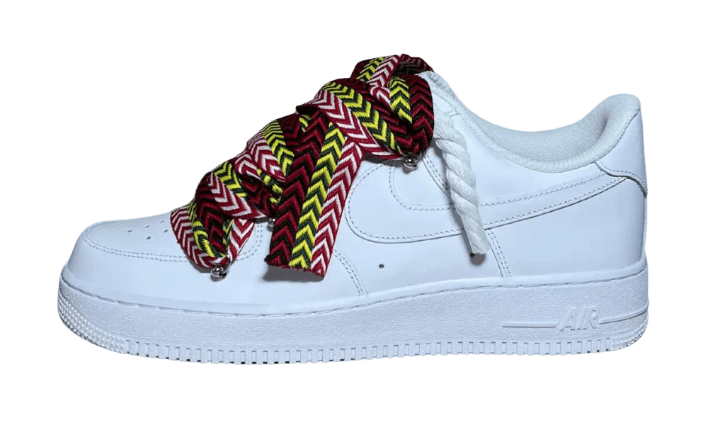 NIKE AIR FORCE 1 LOW ‘07 WHITE / LANVIN RED YELLOW ROPE () - Rdrop