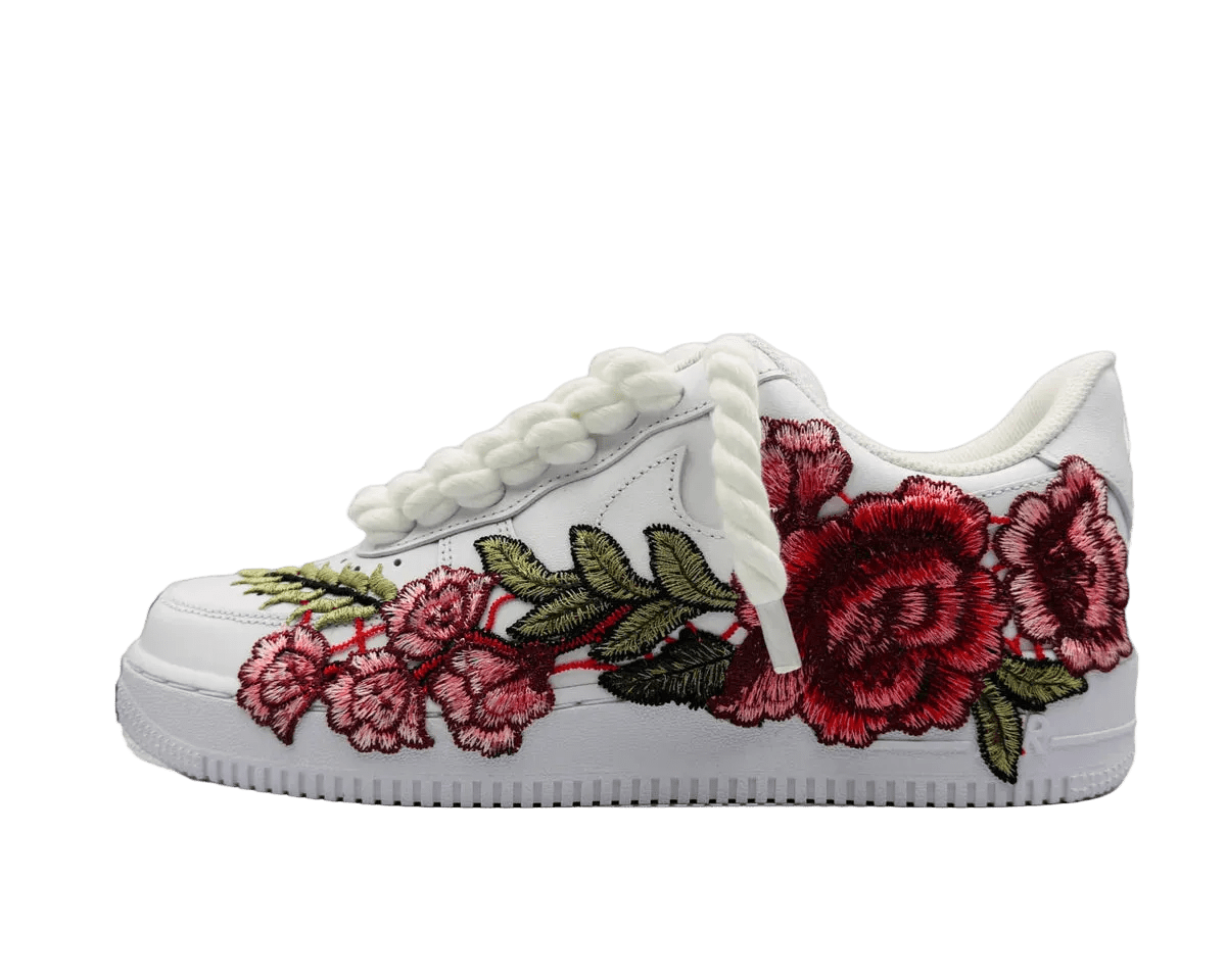 NIKE AIR FORCE 1 LOW ‘07 WHITE / ROSE ROPE LACES (CW2288-111-ROSERL-1) - Rdrop