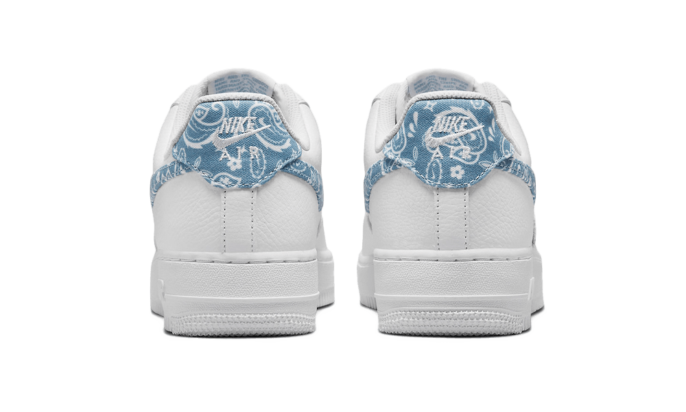 NIKE AIR FORCE 1 LOW '07 ESSENTIAL WHITE BLUE PAISLEY (DH4406-100) - Rdrop